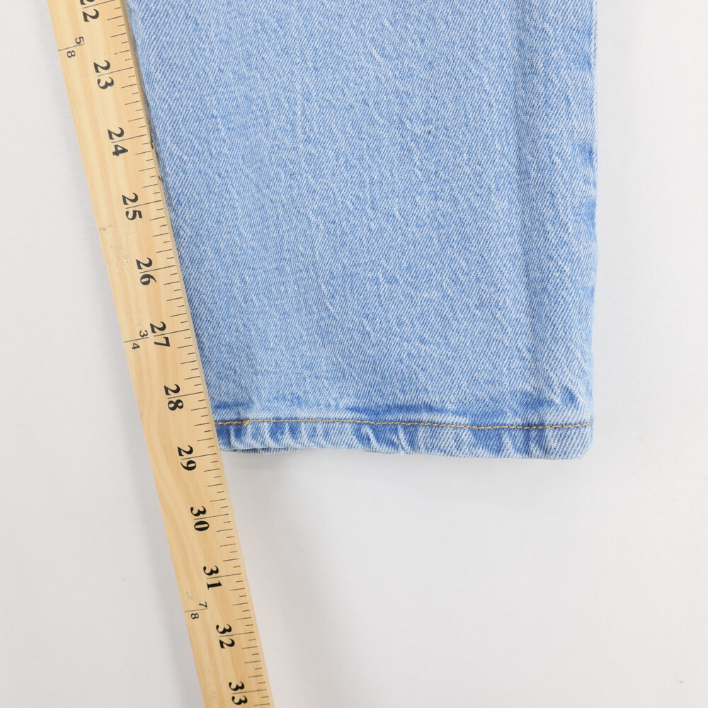 Levis 501 Original Jeans Womens 33x30 Light Blue Straight Button Fly High Rise - Picture 7 of 11